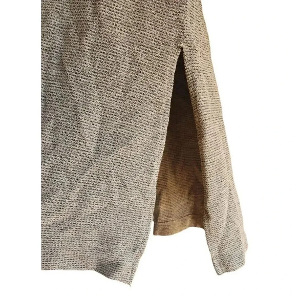 Zara Womens Gray Knit Long Sleeve V Neck Slit Pullover T Shirt Top Size Medium - Picture 4 of 5